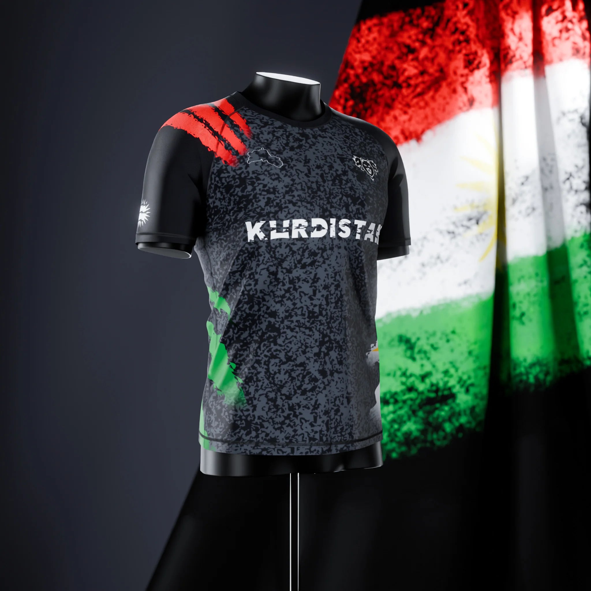 Rashguard à manches courtes - Kurdistan